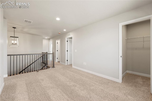 view of carpeted spare room