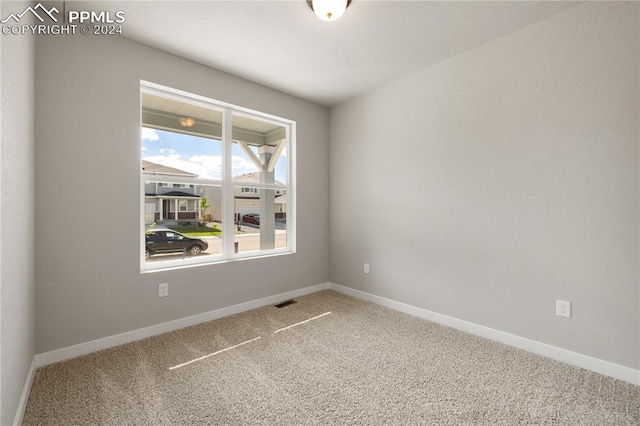 view of carpeted spare room