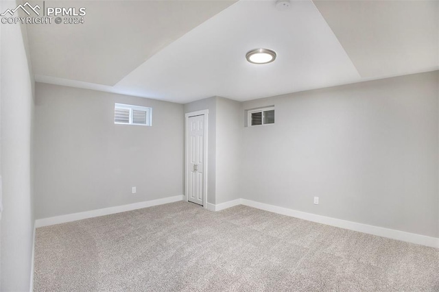 view of carpeted spare room