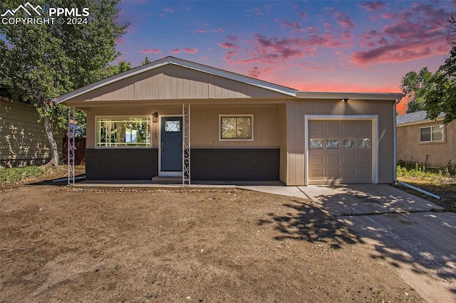 view of front of home featuring a garage