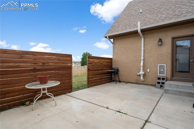 view of patio / terrace featuring a grill