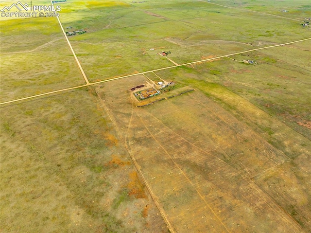 bird's eye view featuring a rural view