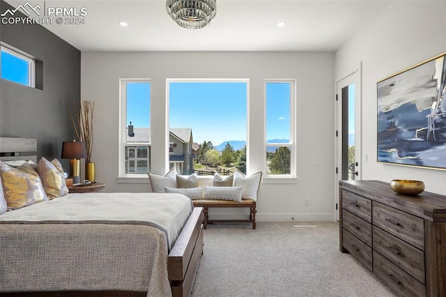 view of carpeted bedroom