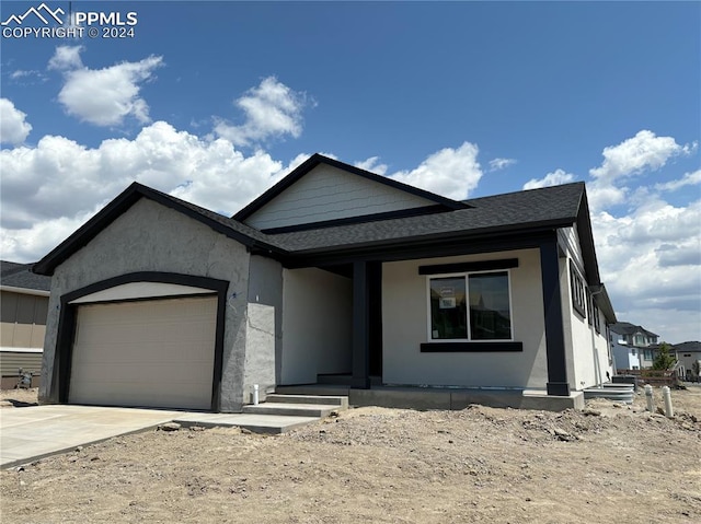 view of front of home featuring a garage