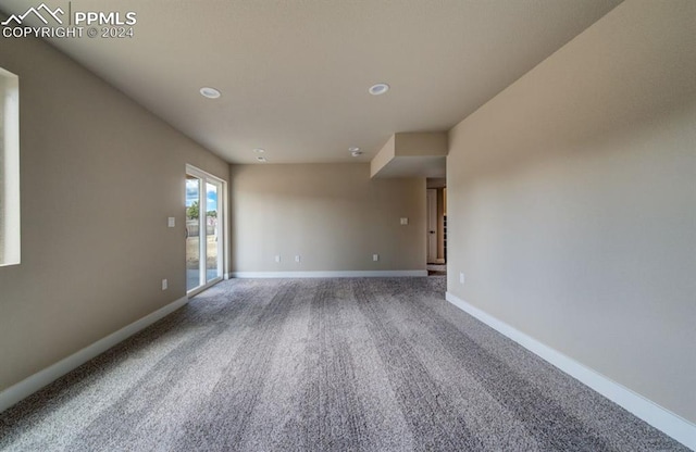 view of carpeted empty room