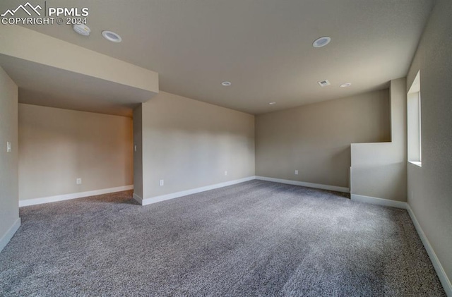 view of carpeted spare room