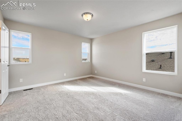 view of carpeted empty room