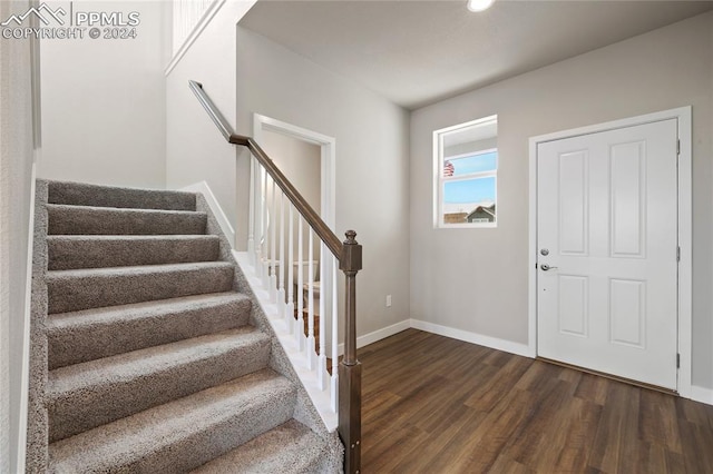 foyer featuring hardwood / wood-style flooring