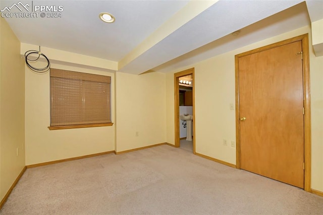 interior space featuring carpet floors