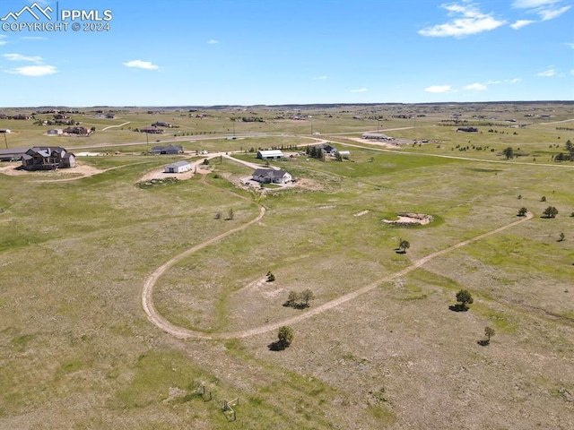 aerial view featuring a rural view