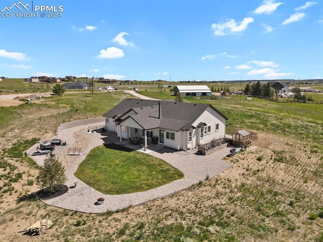 drone / aerial view featuring a rural view