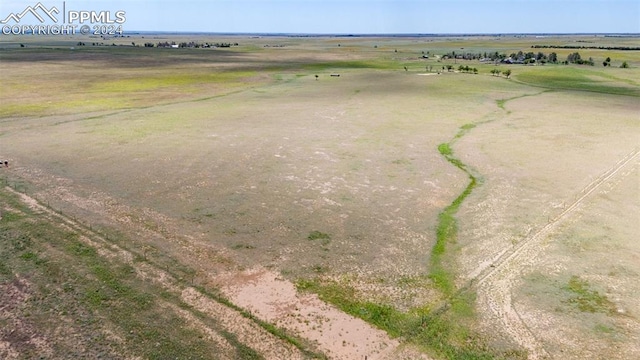 drone / aerial view with a rural view