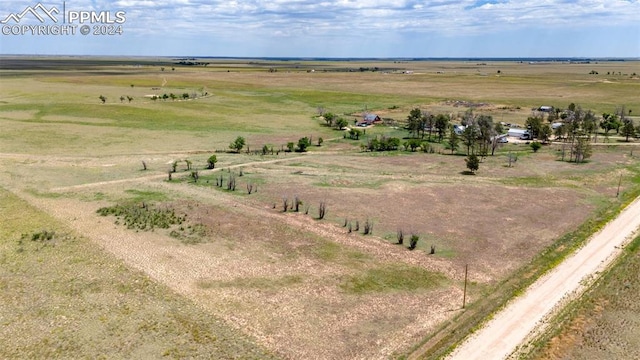 bird's eye view with a rural view