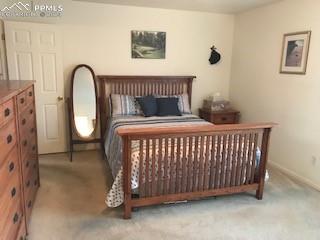 bedroom with carpet floors