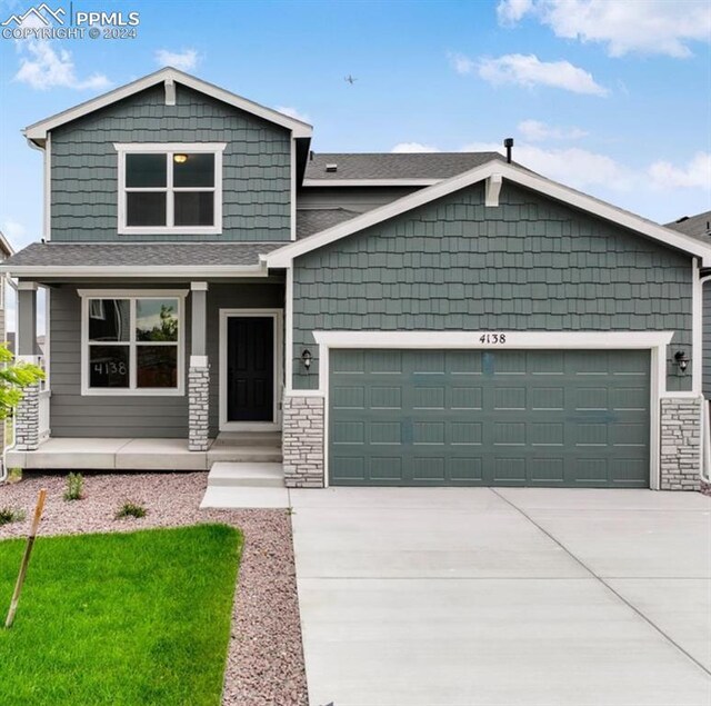 craftsman-style home featuring a garage