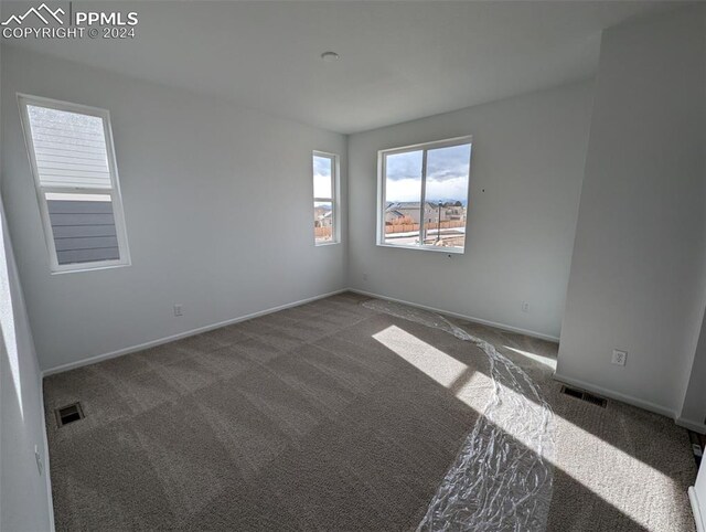 view of carpeted spare room