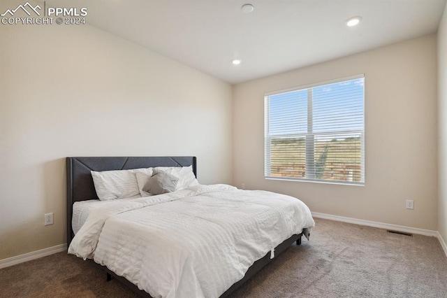 view of carpeted bedroom