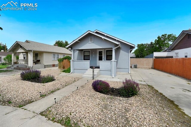 view of front of property with a porch