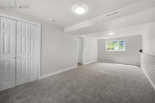 interior space with carpet flooring