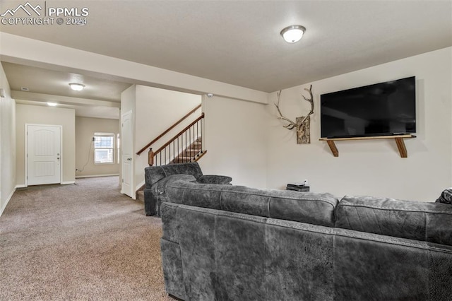 view of carpeted living room