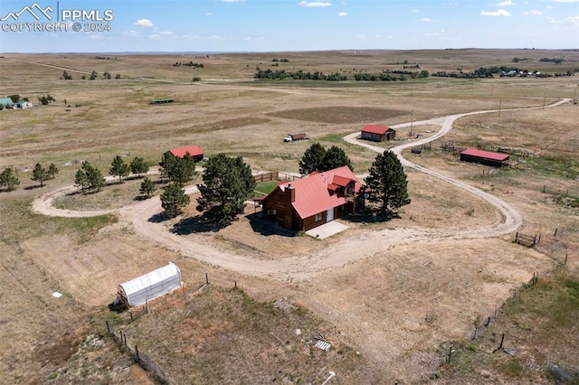 bird's eye view featuring a rural view