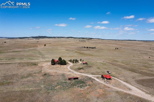 aerial view with a rural view