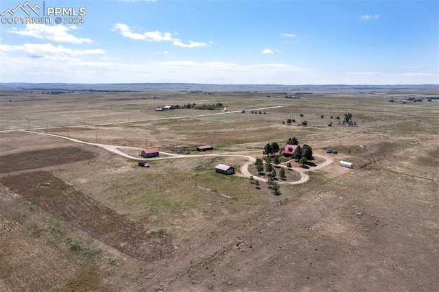 bird's eye view with a rural view