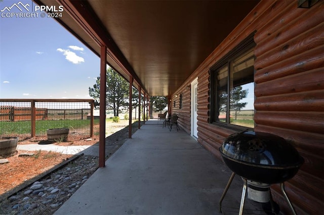 view of patio / terrace with area for grilling