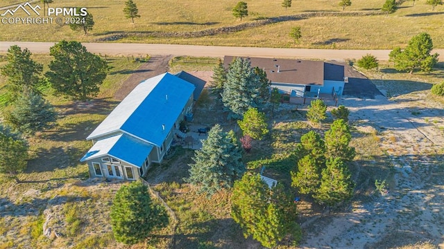 drone / aerial view featuring a rural view