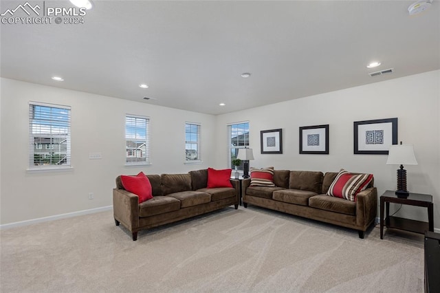 view of carpeted living room