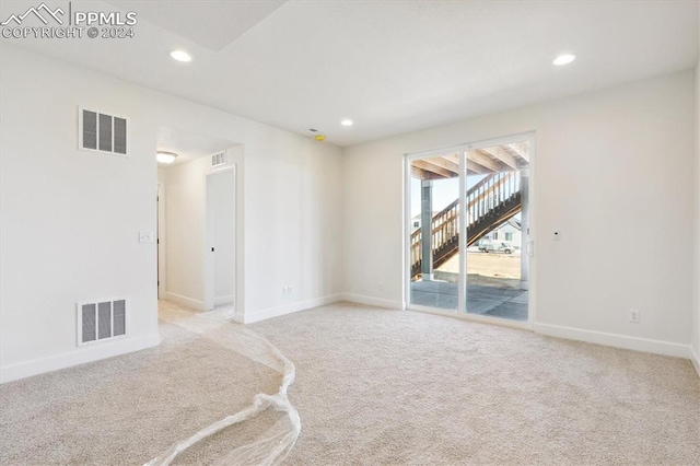 view of carpeted empty room