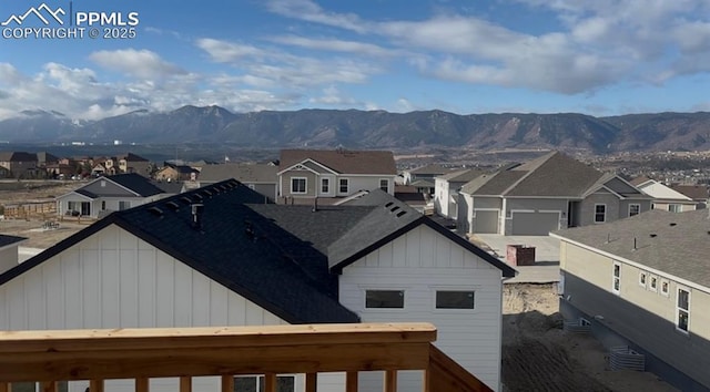 mountain view with a residential view