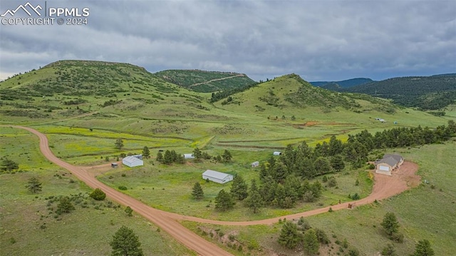 mountain view with a rural view