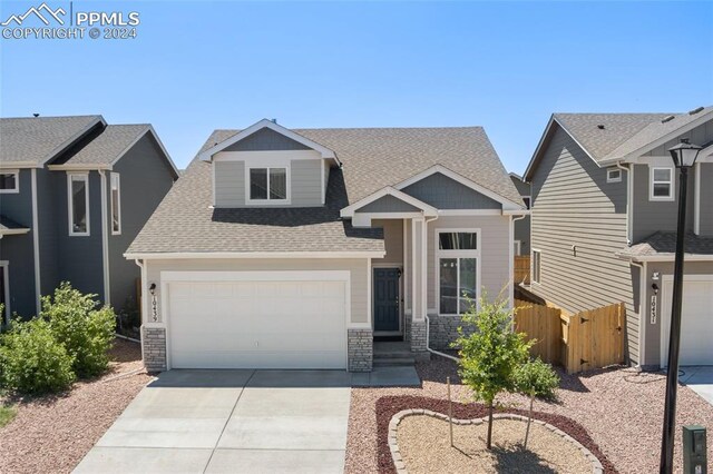 view of front of home featuring a garage