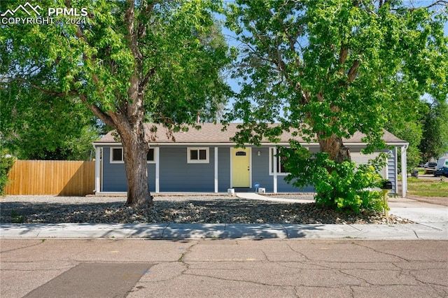 view of ranch-style house