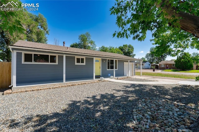 view of ranch-style home