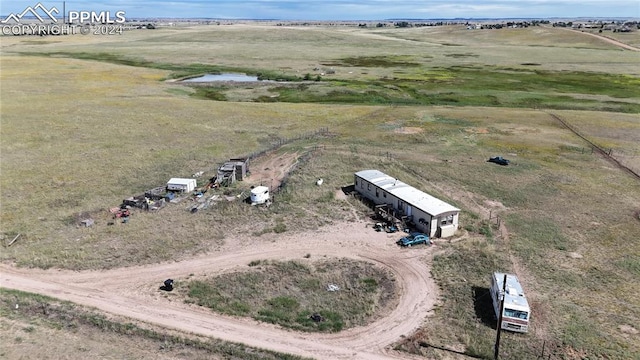 drone / aerial view featuring a rural view