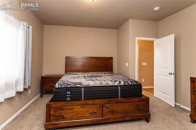 view of carpeted bedroom