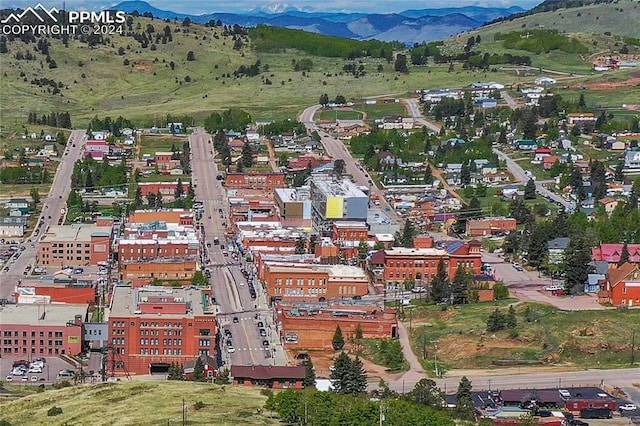 aerial view featuring a mountain view