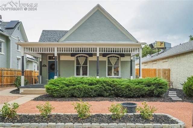 view of front of house featuring covered porch