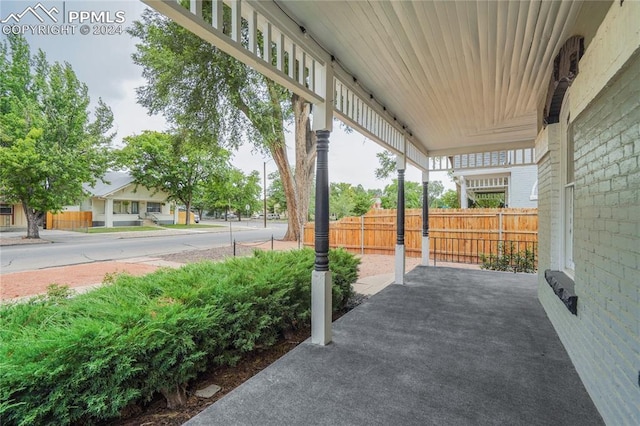 view of patio with covered porch