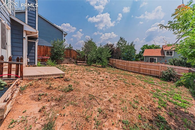 view of yard with a patio