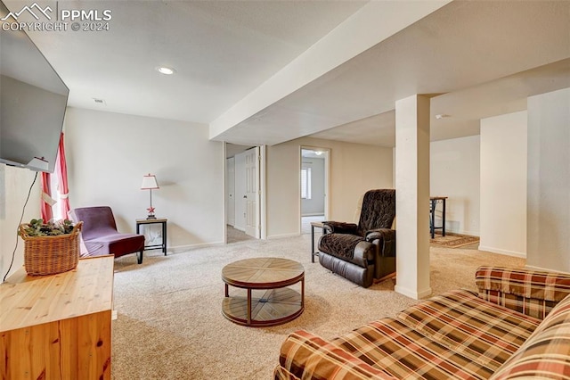 view of carpeted living room