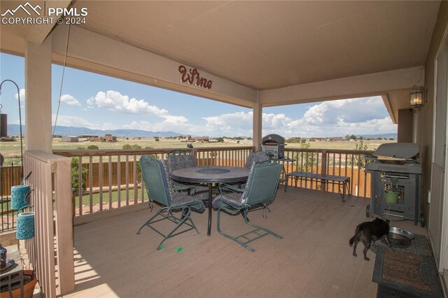 1933 Top Notch Trl, Penrose, CO 81240 - wooden terrace featuring outdoor dining area and area for grilling