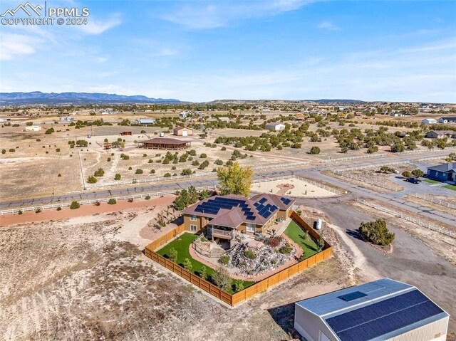 1933 Top Notch Trl, Penrose, CO 81240 - aerial view with a rural view, a mountain view, and a desert view
