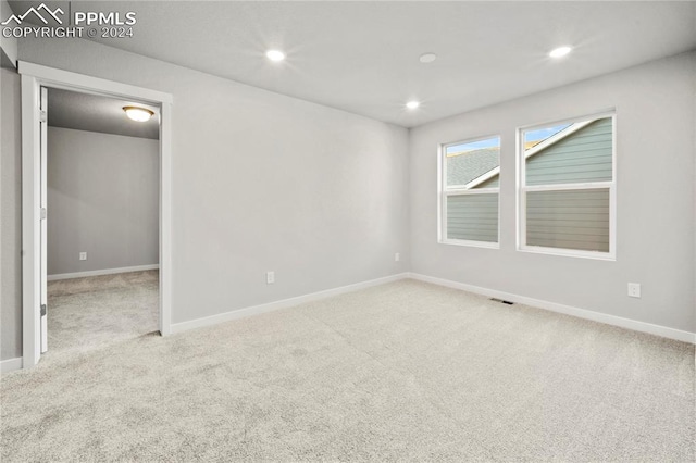 view of carpeted empty room