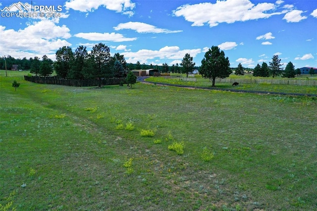 view of yard featuring a rural view