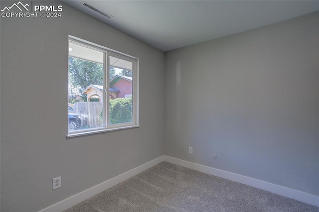 view of carpeted empty room