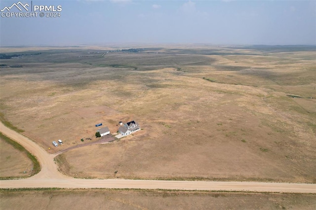 bird's eye view featuring a rural view