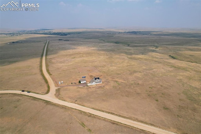 drone / aerial view featuring a rural view